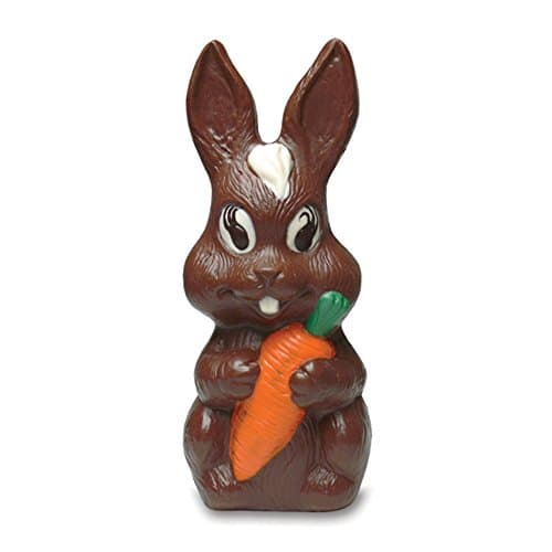 “Topper” Chocolate Molded Easter Bunny - 13” Tall, 40 oz - by Dilettante