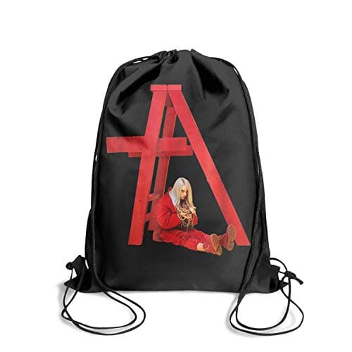 Don't-Smile-at-Me-Billie-Eilish- Cosmetic Bag Drawstring Backpack Lightweight for Women Girls Party Travel