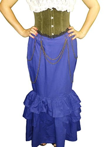 Vanessa Fitted Steampunk Victorian Skirt (Size Medium)