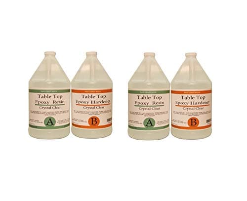 Table TOP EPOXY Resin Crystal Clear 2 Gallon Kit. for Super Gloss Coating (2, 2 Gallon)
