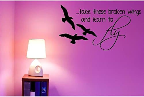 Beatles Wall Decor - Blackbird | "take these broken wings and learn to fly" | Music Decal / Sticker - 20"x11" [BB3]