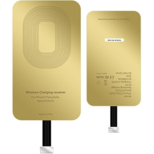 iPhone Wireless Charger Receiver, Ultra Slim 0.5 mm Qi Wireless Charging Receiver Patch Module Chip iPhone7 / 7 Plus / 6 / 6 Plus / 6S / 6S Plus / 5 / 5S / 5C / SE