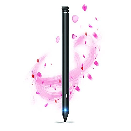 MZHOU Active Stylus Digital Pen Active Electronic Stylus Pen for iOS Android Touchscreen Tablet with Finest Tip in 2.4mm Diam for Acc, Black