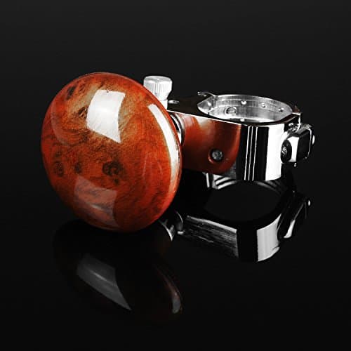 Younglingn Steering Wheel Spinner Knob Handle Power Ball Boosts Spin Knob Clamp Car Accessory for Universal Car Vehicle (Brown)