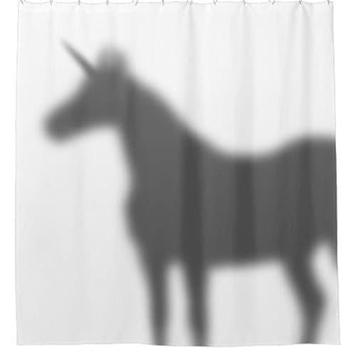 Showcas1e Unicorn Shadow Shower Curtain Polyester