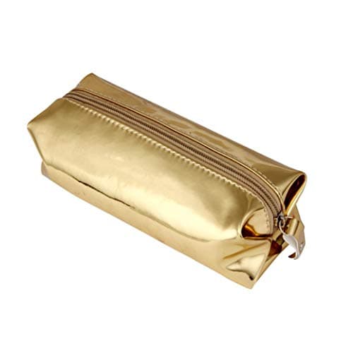 Multi-Functional Durable Heavy Duty Sweet Candy Rubberized Big Tool Pencil Case Pouch Holder Organizer for School Business Trip Home Makeup Boxes (16116CM, Gold)