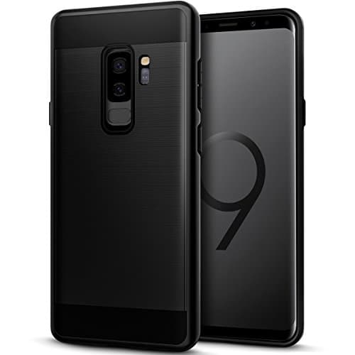 Galaxy S9 Plus Case, Casgen Brushed Metal Design [Flexible &amp; Slim] Heavy Duty Protection Dual Layer Armor Cover,Anti Slip [Shock Absorption] Case for Samsung Galaxy S9 Plus