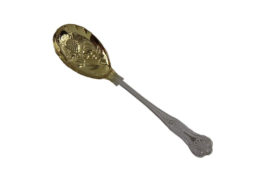 Kings Pattern English Serving Spoon,Gold Bowl