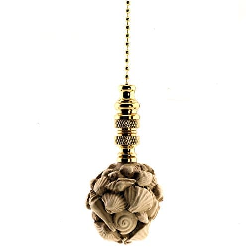 Shell Ceiling Fan Pull - 12 Inch chain + 3.25 Inch ornament