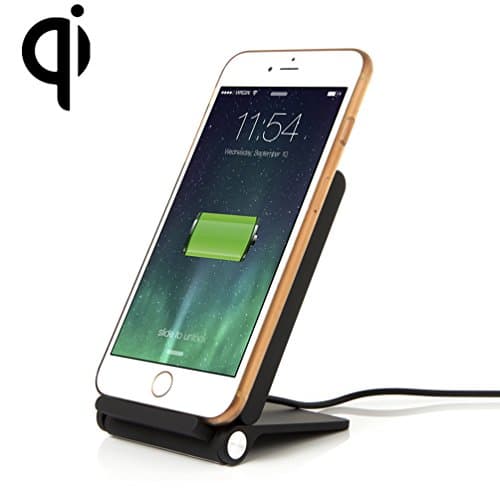 iTus 3-Coils Folding Qi Wireless Charger Dock Wireless Charging Pad Stand for Samsung Galaxy Note 4, S5, S6, S6 Edge Nexus 5, Nexus 7 and All Qi-Enabled Devices