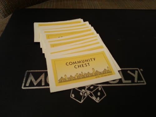 (Read Description Carefully) Monopoly - Deluxe Edition (Replacement Parts Only) Set of 16 Community Chest Cards (Yellow)