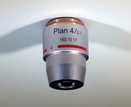 National Optical 704-160P 4X DIN Plan Achromat Objective, N.A. 0.10, For 160 Microscopes