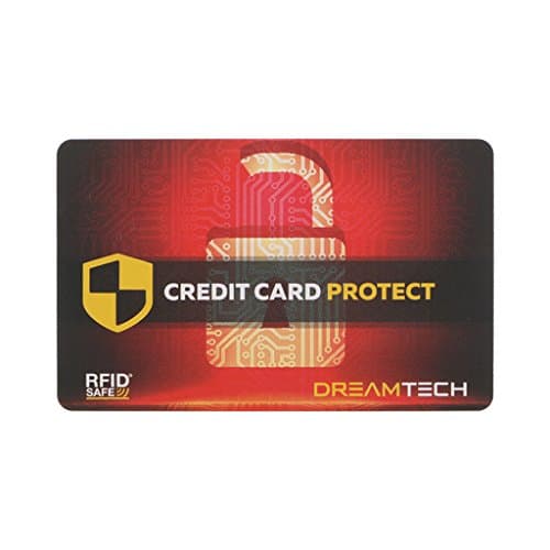 1 x DreamTECH RFID & NFC Blocking Card - Ultimate Anti-Theft Security for Credit/Debit/ID Card. Secure Your Identity and Financial Information with a Unique Slim-Design Card Protector