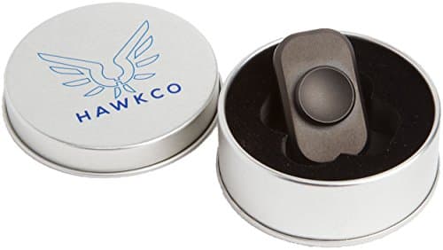 HawkCo BRAND NEW Ninja Spinner, Compact Fidget Spinner 2-6 Minutes of Spin for ADHD, ADD, Anxiety, Stress, Boredom, and Autism with Premium Brass Plated, Stainless Steel Bearing -Black
