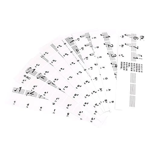 Piano Stickers for ( 49 / 61 / 76 / 88) Keys Keybords Notes Music Practice Tools for Musicians and Pianists Removable Note Stickers