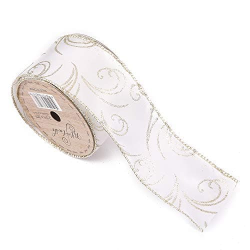 2-1/2-Inch Wide by 10 Yard Spool Wired Edge Craft Ribbon (166 Cloud Lake Green)