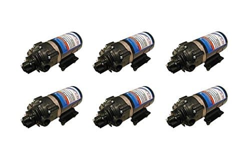 Everflo (Pack of 6) 12 Volt 2.2 GPM Diaphragm Water Pumps 70 psi for Lawn Sprayers, Boats, RV