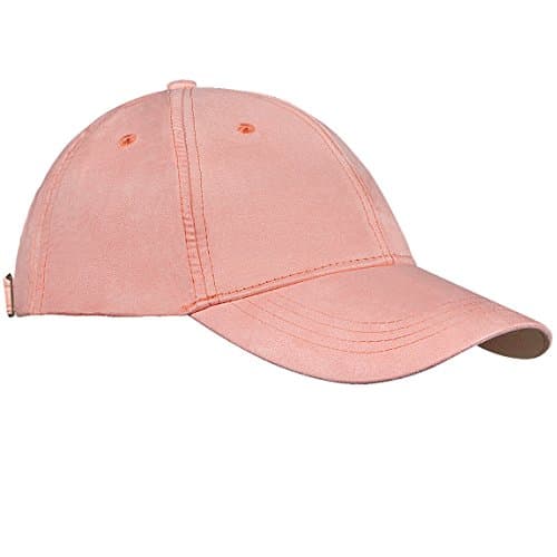 Blank Adjustable Classic Suede Cotton Solid Color plain Baseball Cap Unisex Average adult Adjustable Suede/Cotton sport outdoor (Light Orange)
