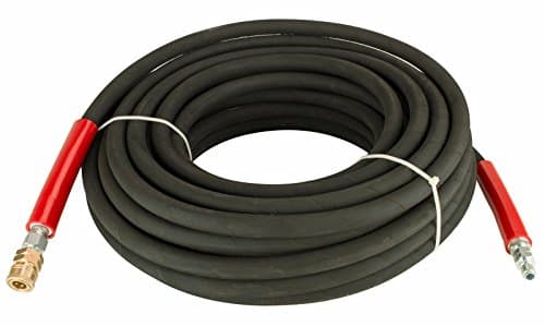 6000 PSI Black 2 Wire Braid Pressure Washer Hose 100' w/Couplers