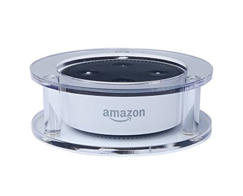 Echo Dot Speaker Stand Acrylic Stand Guard Precision Fit Holder for Enhanced Stability, Protection and Audio Clarity (Clear)