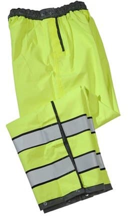 Gerber Outerwear Pro Dry Reversible Rain Pant - Ansi 107 Class E, Black - Lime, XLR 70D3/L XLR