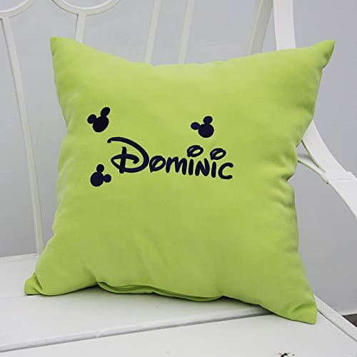 Personalized Pillow Covers Mickey Mouse Head Custom Baby Name Pillowcase Decorative Monogram Pillow Cover Bedroom Nursery Decor Throw Pillows V16