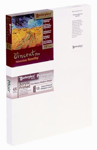 Masterpiece Vincent PRO 7/8" Deep, 12 x 24 Inch, Muir Acrylic Primed Belgian Linen Canvas