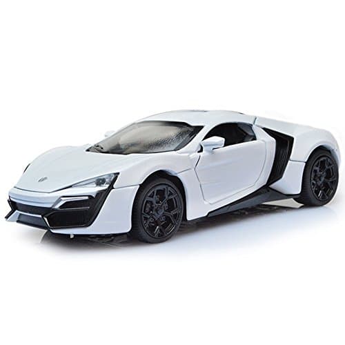 1:32 Alloy Diecast Car Model Pull Back Toy Car Metal Toy Miniatures Car Toys for Children Toy Gift (White)
