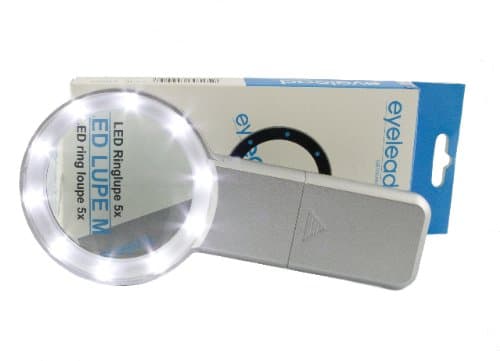 Eyelead LED Magnifying Glass 5X 8 LED) Silver