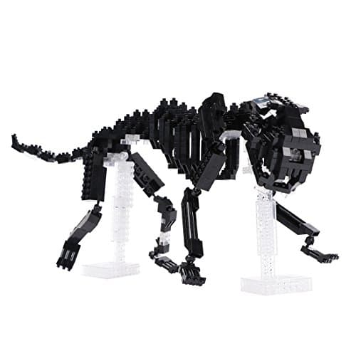 Dinosaur Model Building Blocks, DAXIN DX Dinosaur Skeleton Model Diamond Blocks Dinosaur Modeling Toys for Kids Adults, Bright Colors, Anti-Anxiety, Puzzle, 580pcs (Black)