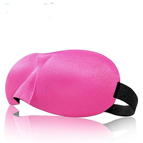 Eye Mask - Sleeping Mask Blocks Out Light Night &amp; Day with Earplug,rose red
