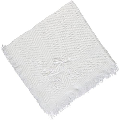 Julius Berger White Blanket with Fringe