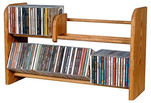 The Wood Shed 201-L C Solid Oak CD Rack, Clear