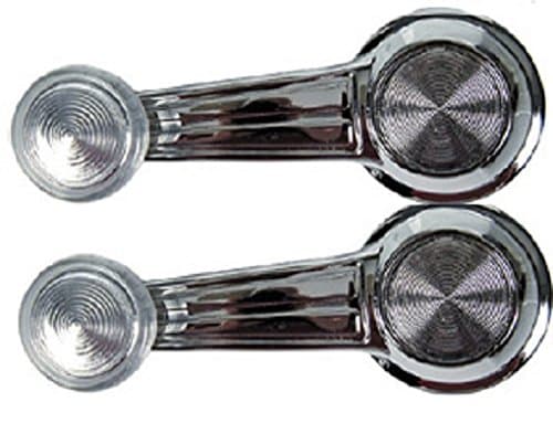 Classic Headquarters Window Crank Handle Clear KNOB (Pair)**1965-1981 All GM Lines. Chevy OLDS Buick Pontiac and Free Clips & WASHERS