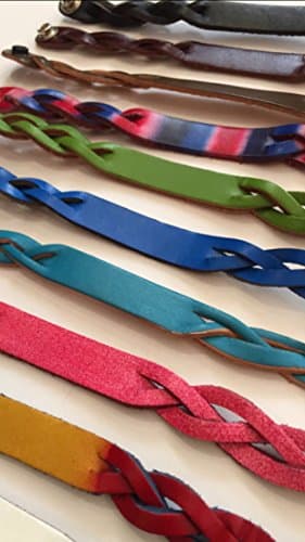 Personalized Leather Engraving Bracelets Name Date Message Phrase (L 8", Black)