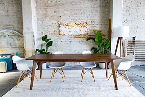 Solid Walnut Midcentury Modern Dining Table, "The Santa Monica"