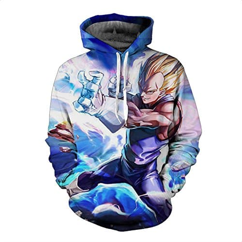 elrjghe Unisex 3d Printed Drawstring Pockets Dragon Ball Z Pullover Hoodie Hooded Sweatshirt 7 M