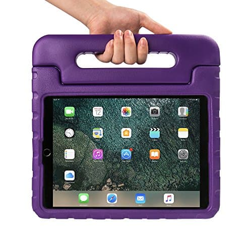 New iPad Pro 10.5 2017 Case, NEESI Kids Case Shock Proof Light Weight Convertible Handle Stand Bumper Cover Case for iPad Pro 10.5 Inch 2017 Release Tablet - Purple