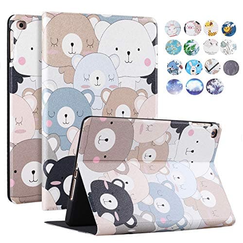 Tomcrazy for iPad Mini 5/4 / Mini 6 Case, Stand Flip Leather Case for Apple iPad Mini 6 2021 5 4 Protective Cover with Auto Wake/Sleep Feature Magnetic Closure(for Mini 5 /4,Cute Bear)