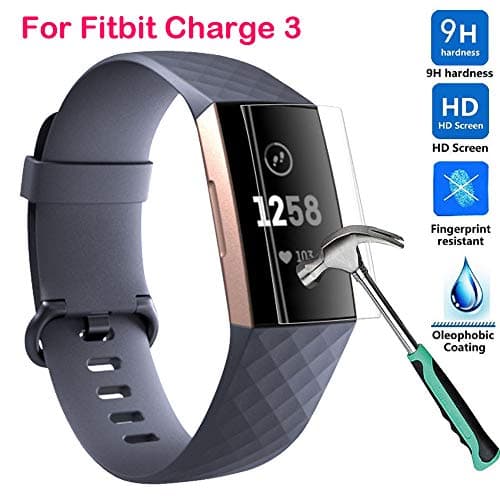 MatureGirl for Fitbit Charge 3 Screen Protector - 9H Explosion-Proof TPU HD Full Cover Screen Protector Film for Fitbit Charge 3 Smart Watch