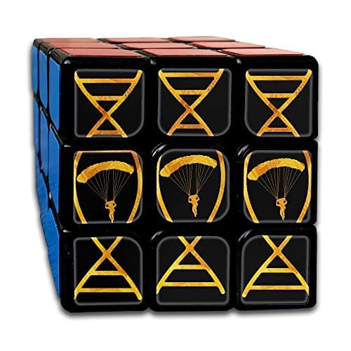 Gold Skydiving DNA 3x3 Smooth Speed Magic Rubiks Cube Puzzle Cube Puzzles Toys