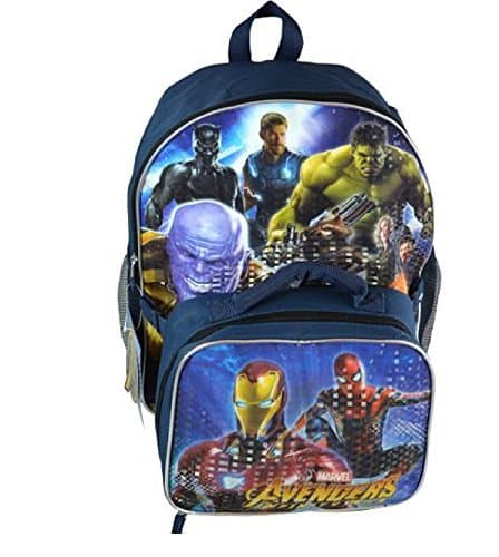 Marvel Avengers 16" Backpack Set With Lunch Bag, Pencil Pouch, Water Bottle and More (6 Pc Set)