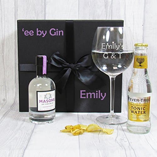 Masons Individual Personalised Gin Gift Set, Craft Gin Gift Set, Lavender Gin, Tea Gin (Lavender Edition)
