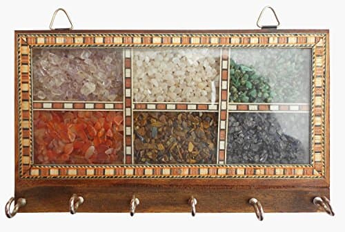 Key Holder, Key Chain Holder, Wall Mount Gem Stone Key Holder