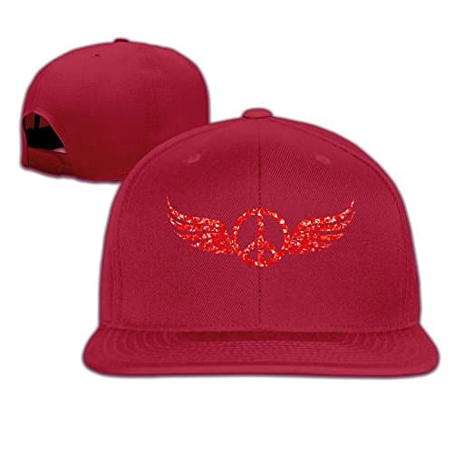 Peace Sign Wings Adjustable Plain Sun Hats Dad Cap