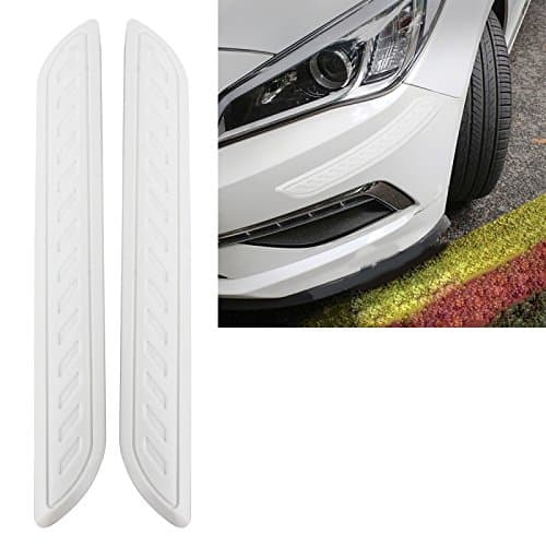 2 PCS Auto Car Body Bumper Guard Protector Strip Sticker Anti-rub Bar Strip (White)
