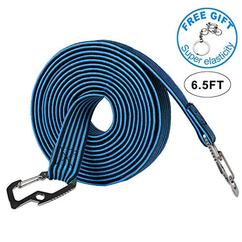 Elasticated Bungee Cord, Universal Bungee Cords with Carbon Steel Hook, Heavy Duty Bungee Rope for Outdoor Activities or Fastening Luggage and Backpacks - 2 & 4 Meter Lengths (4 Colors)