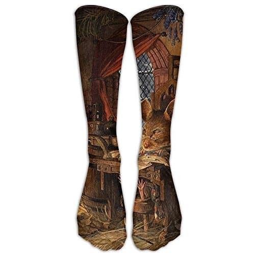 HEIHEIHA Smart Mouse Compression Socks Soccer Socks Knee High Socks For Running,Medical,Athletic,. as pictureOne Size