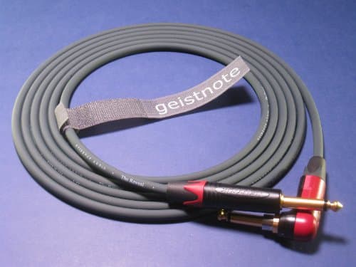 Geistnote's Evidence Audio Reveal Instrument Cable with Neutrik Silent Plug and Gold Connectors 17 Ft (5 M) ~ Right Angle to Straight