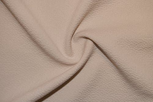 Liverpool Scuba Techno Double Knit Fabric 90% Polyester 10% Lycra Spandex Stretch 56"-58" By The Yard (Tan)
